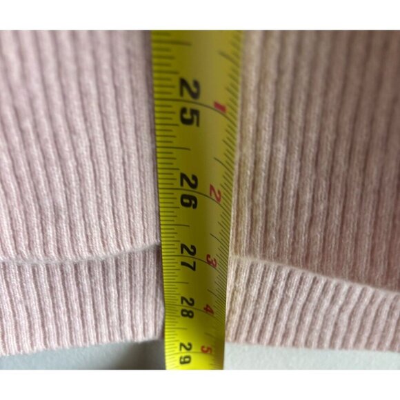 Soft by Naadam Womens 100% Cashmere Waffle Stitch Turtleneck Sweater Rose Size S - Picture 5 of 7